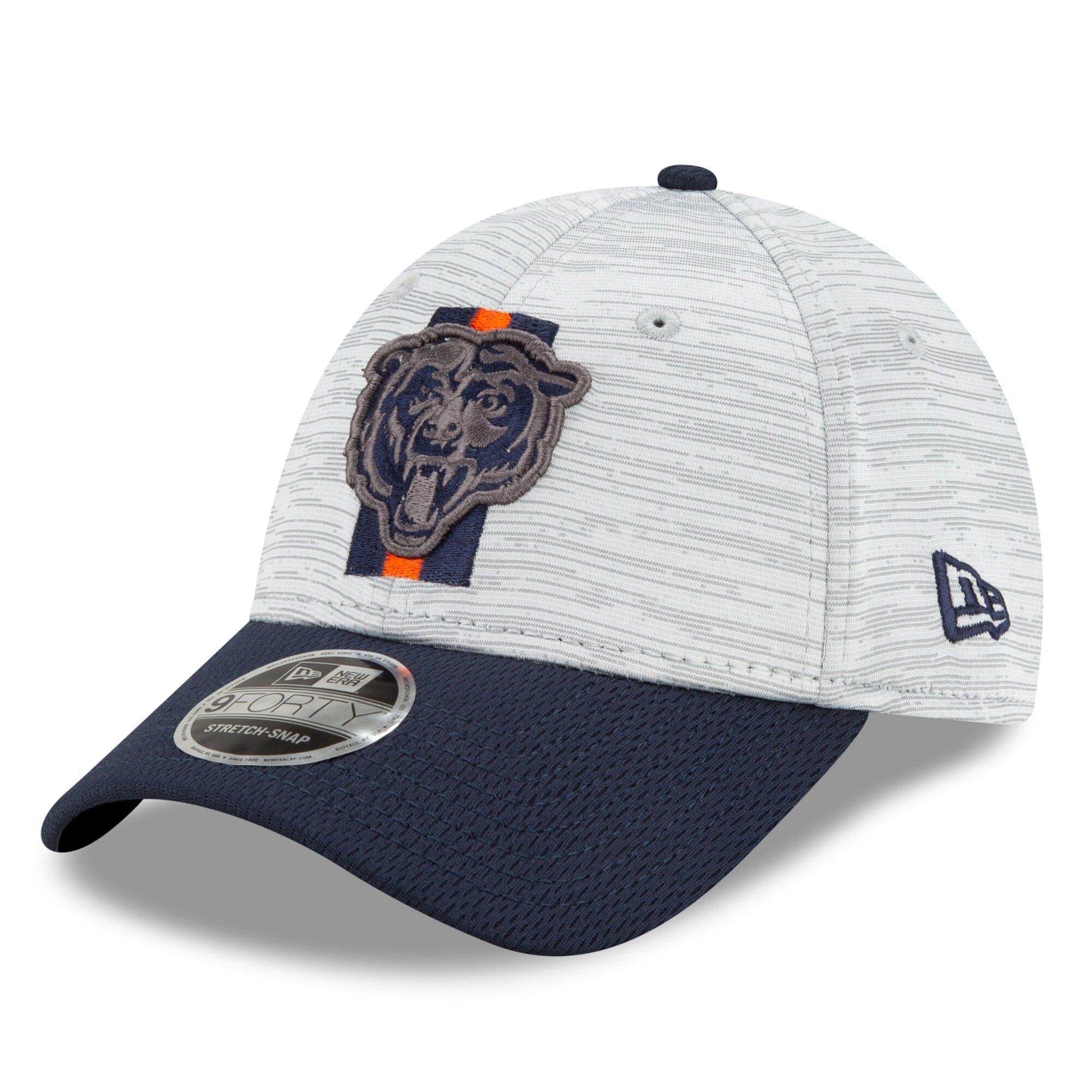 New Era Caps Chicago Bears New Era NFL 2021 Training Camp 9FORTY Curve Stretch Snapback Hat - Grey
