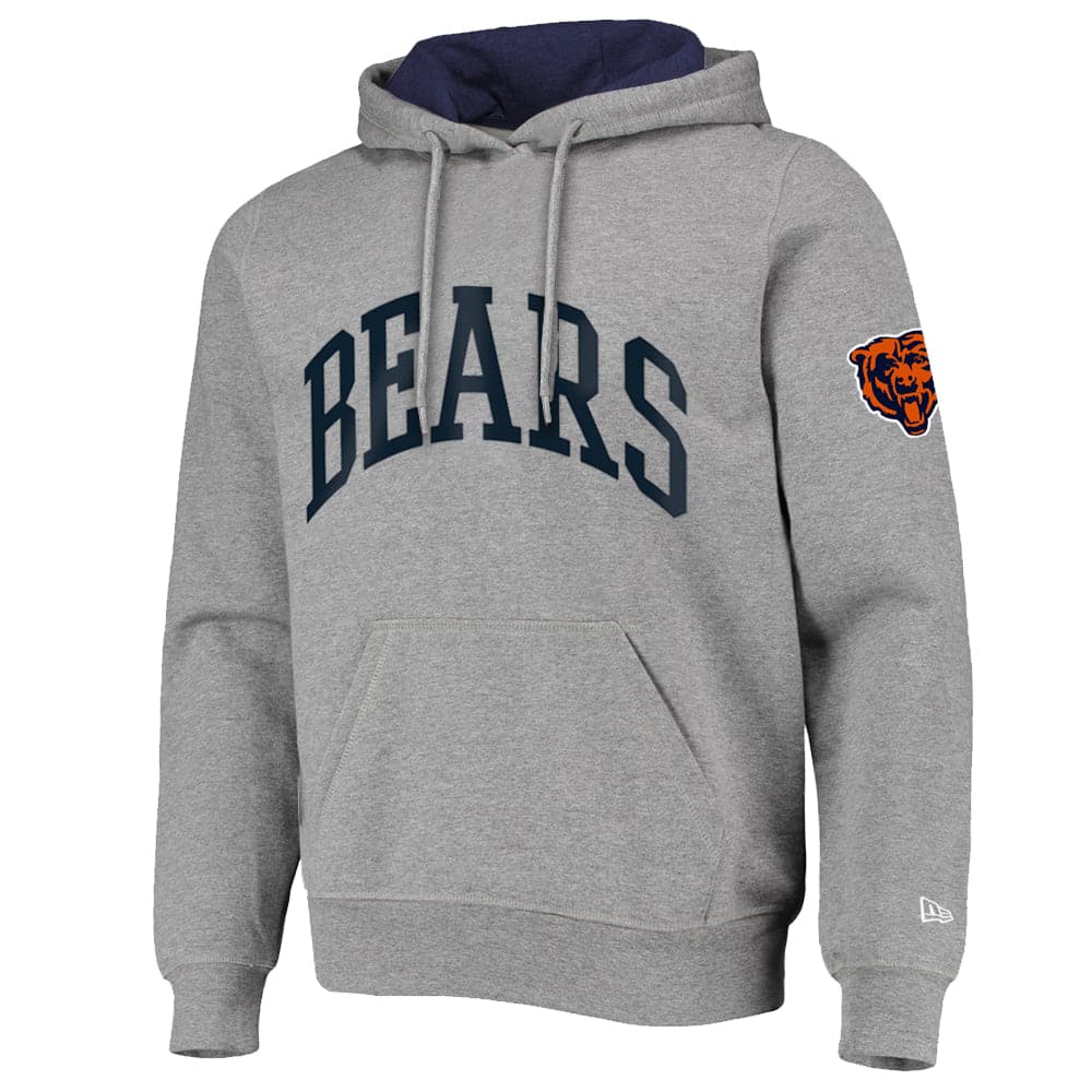 New Era Jumpers Chicago Bears New Era NFL Block Arch Hoodie Jumper - Heather Grey