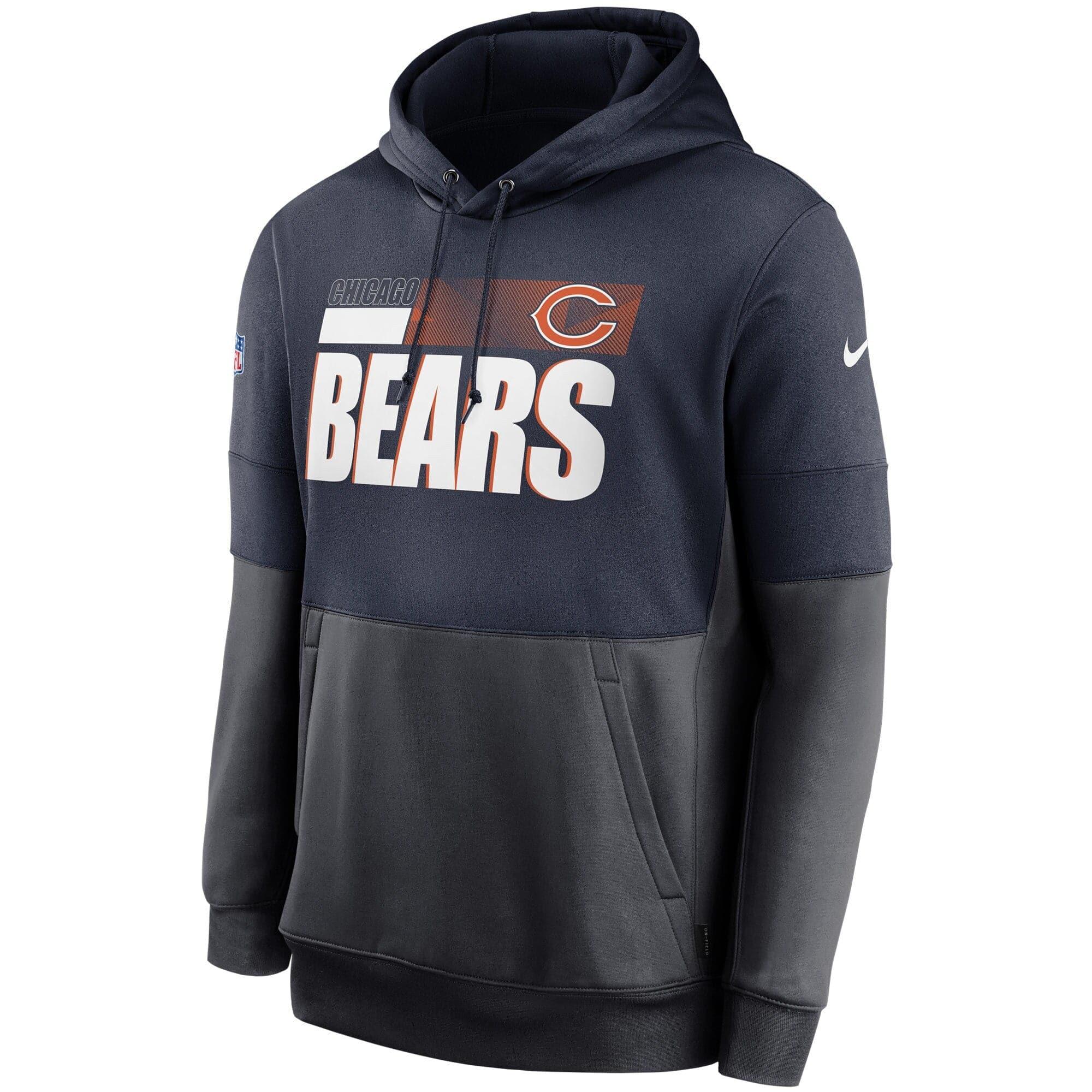 Nike Jumpers Chicago Bears Nike NFL TN Lockup Therma Hoodie Jumper - Marine