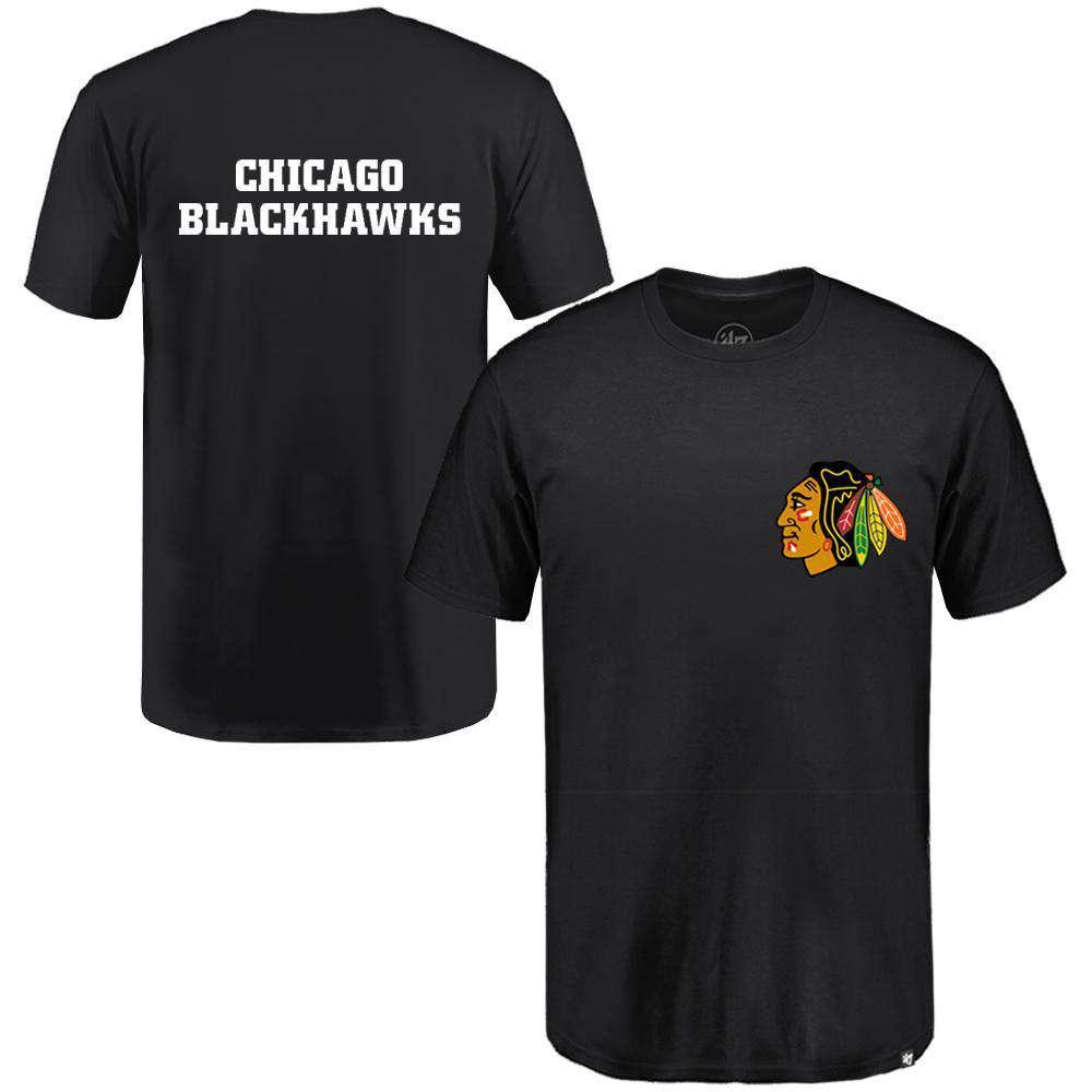 47 Brand T-Shirts Chicago Blackhawks '47 NHL Backer T-Shirt - Black