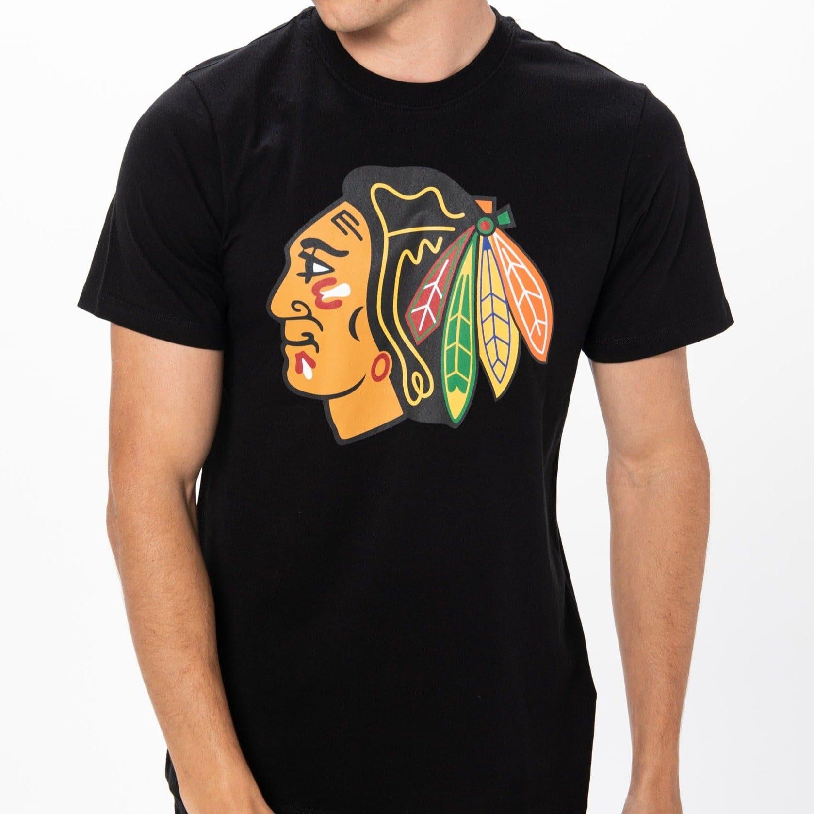 47 Brand T-Shirts Chicago Blackhawks '47 NHL Imprint Echo T-Shirt - Black