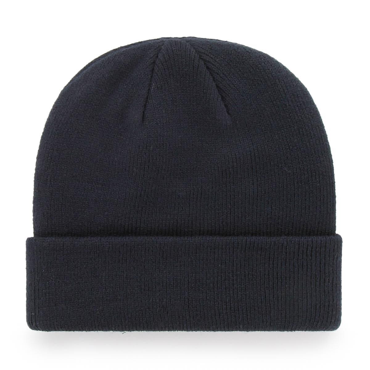 47 Brand Beanies Chicago Blackhawks '47 NHL Monochrome Logo Raised Cuff Knit Beanie - Navy