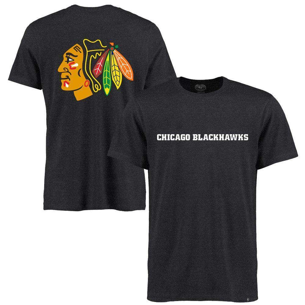 47 Brand T-Shirts Chicago Blackhawks '47 NHL MVP Club T-Shirt - Charcoal Marle