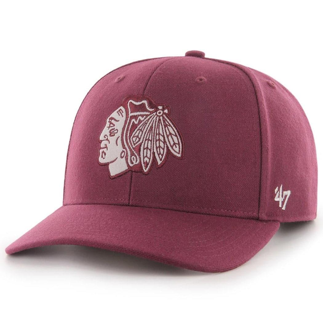 47 Brand Caps Chicago Blackhawks '47 NHL Shush Suede Audible DP Pre-Curved Snapback Hat - Maroon