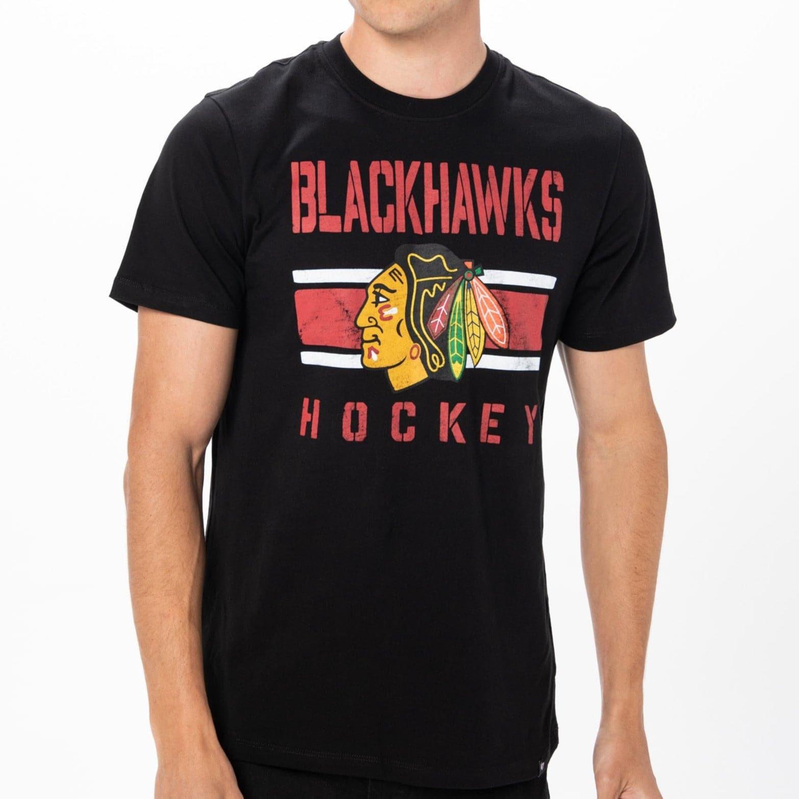 47 Brand T-Shirts Chicago Blackhawks '47 NHL Team Echo T-Shirt - Black