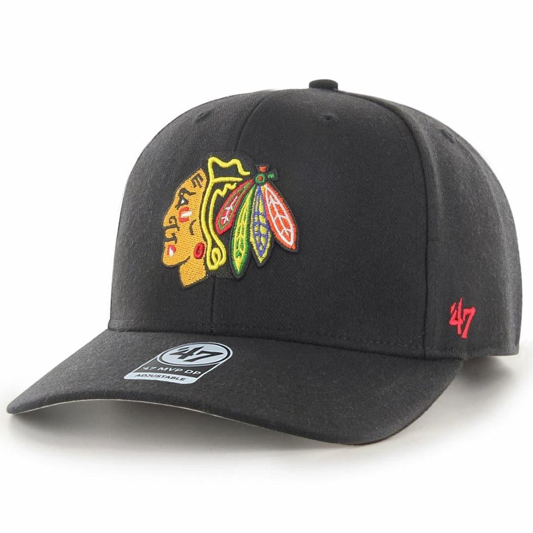 47 Brand Caps Chicago Blackhawks '47 NHL Team MVP DP Pre-Curved Snapback Hat - Black