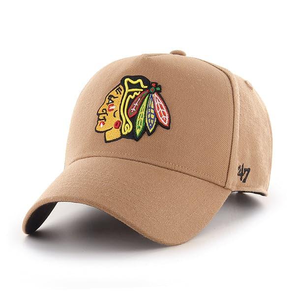 47 Brand Caps Chicago Blackhawks '47 NHL Team MVP DT Snapback Hat - Camel