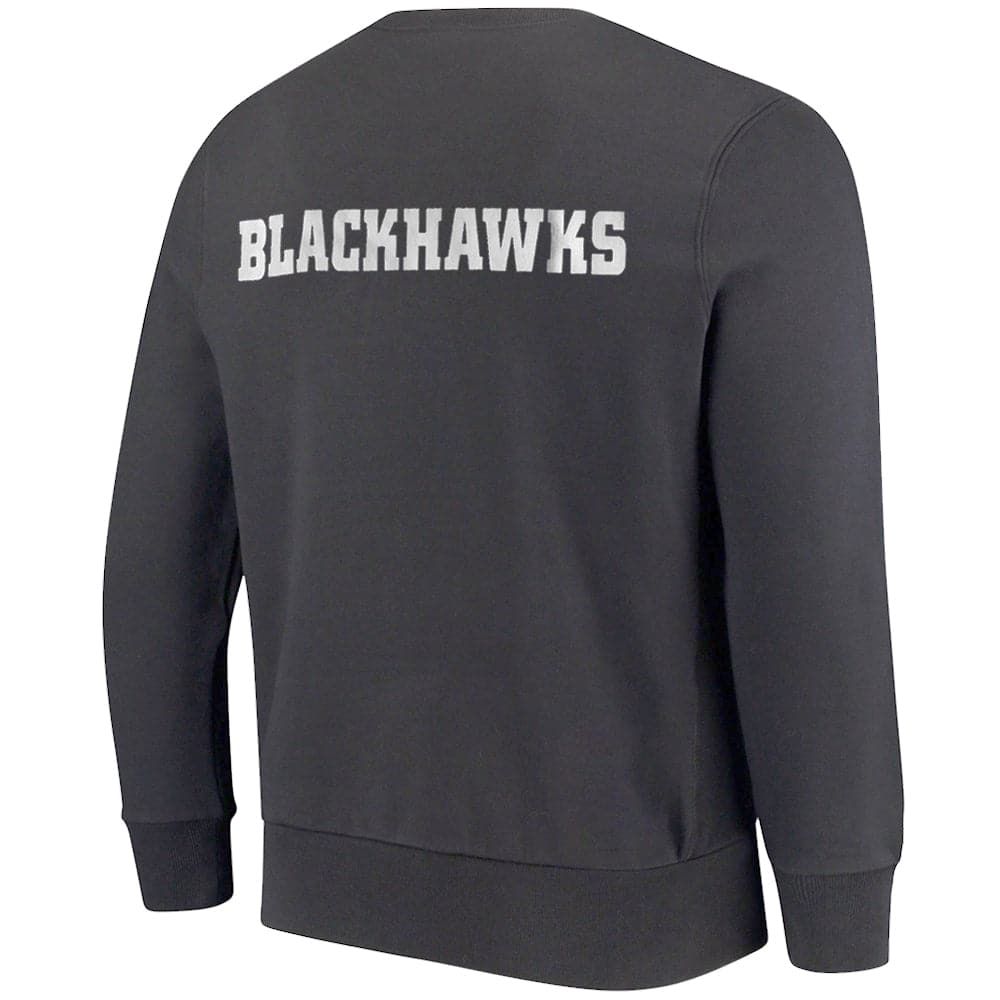 Majestic Athletic Jumpers Chicago Blackhawks Majestic NHL Gamily Crew Jumper - Gunmetal