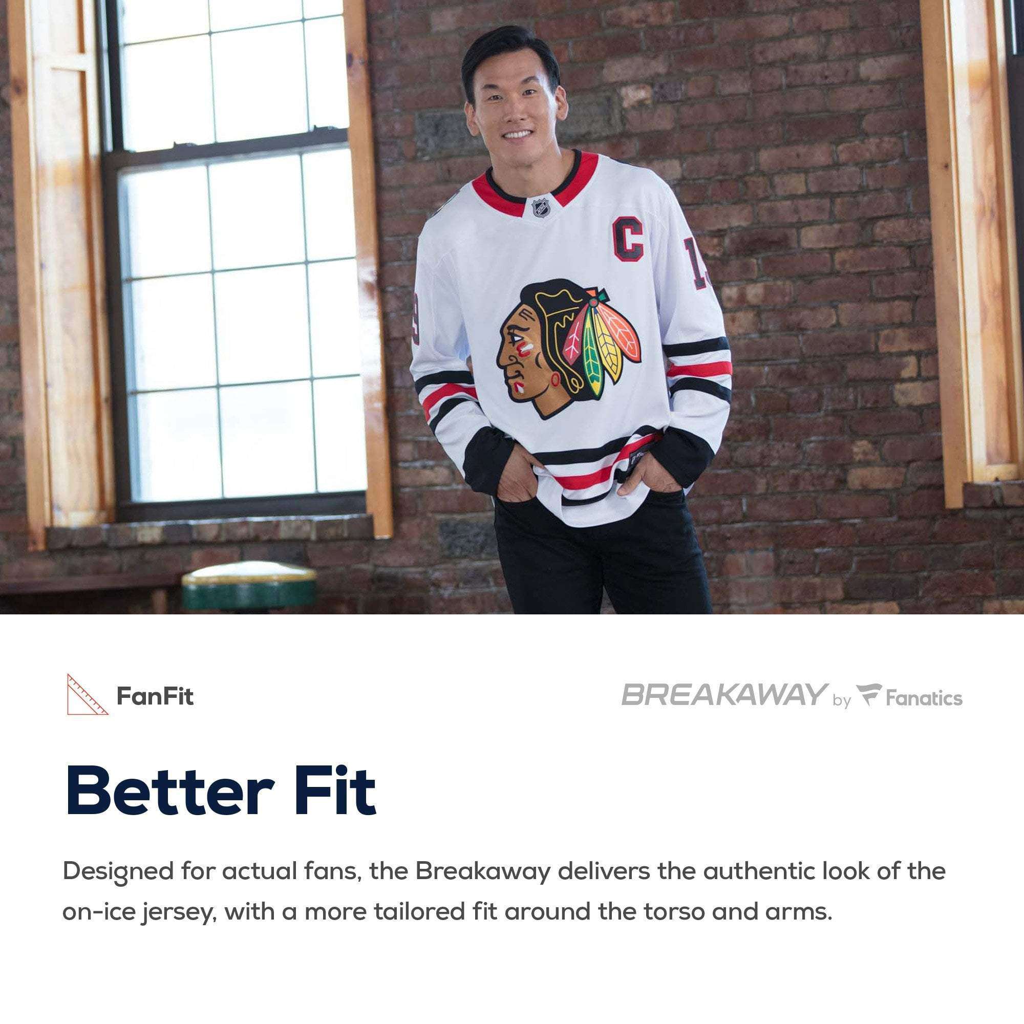 NHL Branded Jerseys Chicago Blackhawks NHL Breakaway Replica Jersey - White