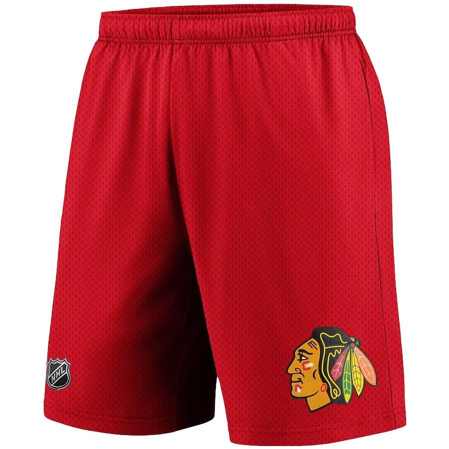 NHL Branded Shorts Chicago Blackhawks NHL Mesh Basic Shorts - Red