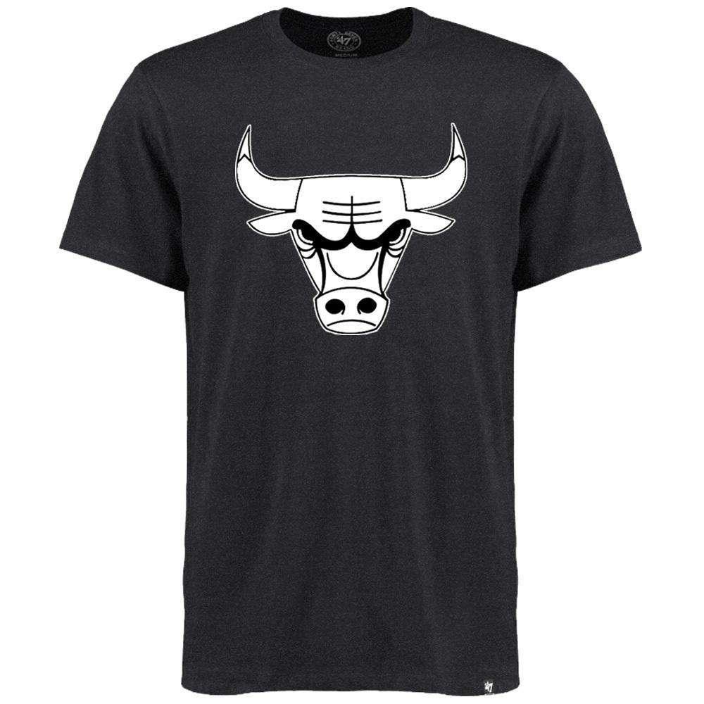47 Brand T-Shirts Chicago Bulls '47 NBA Black & White Imprint T-Shirt - Charcoal Marle