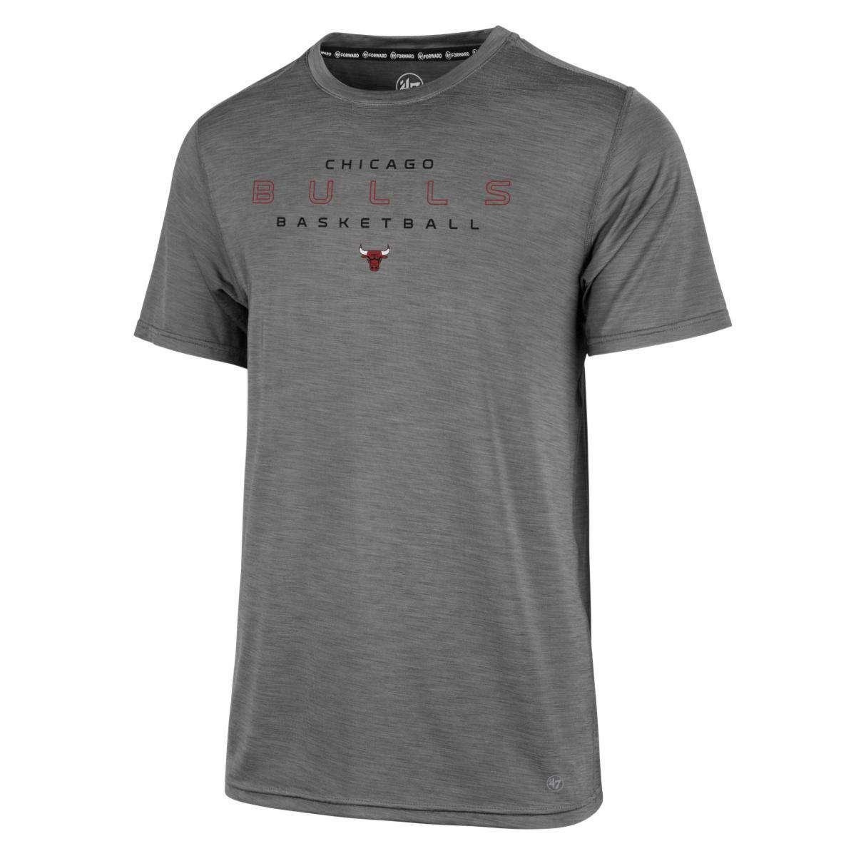 47 Brand T-Shirts Chicago Bulls '47 NBA Microlite Performance Shade Rival T-Shirt - Grey