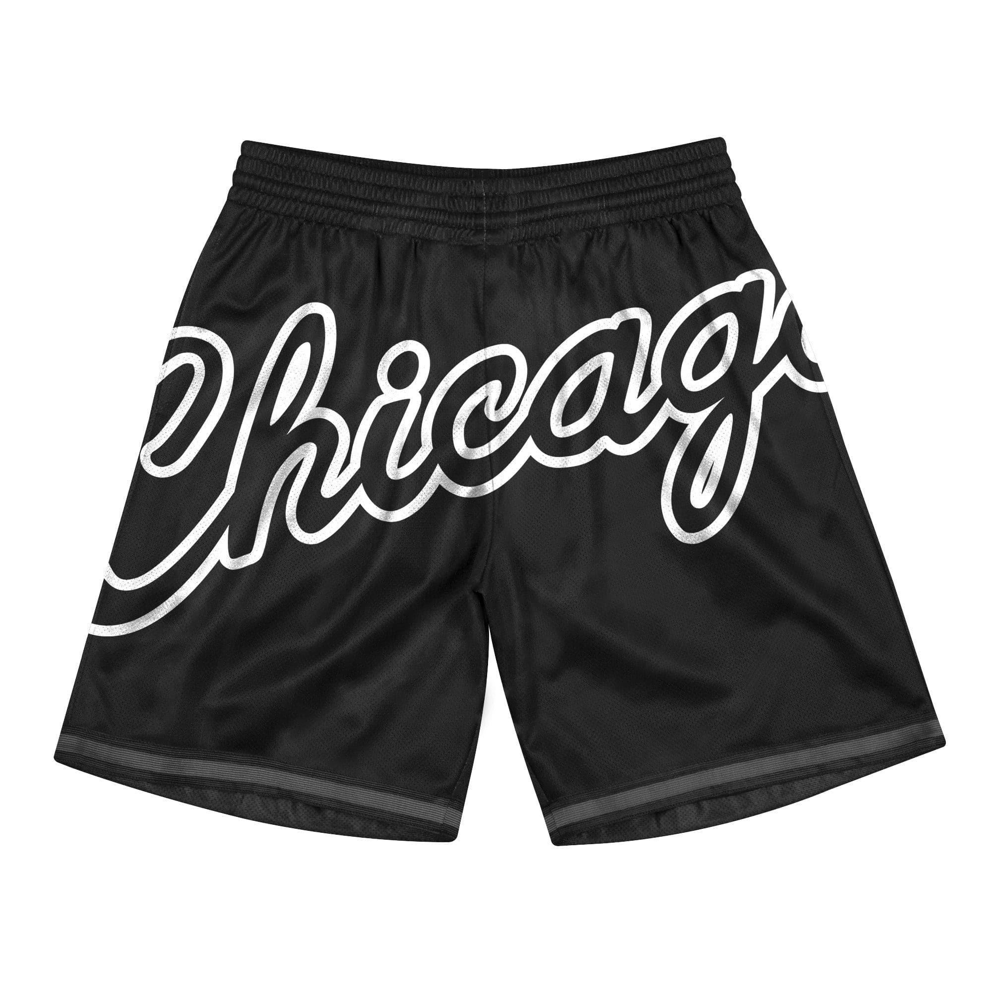 Mitchell And Ness Shorts Chicago Bulls Mitchell & Ness NBA Big Face 3.0 Swingman Shorts - Black