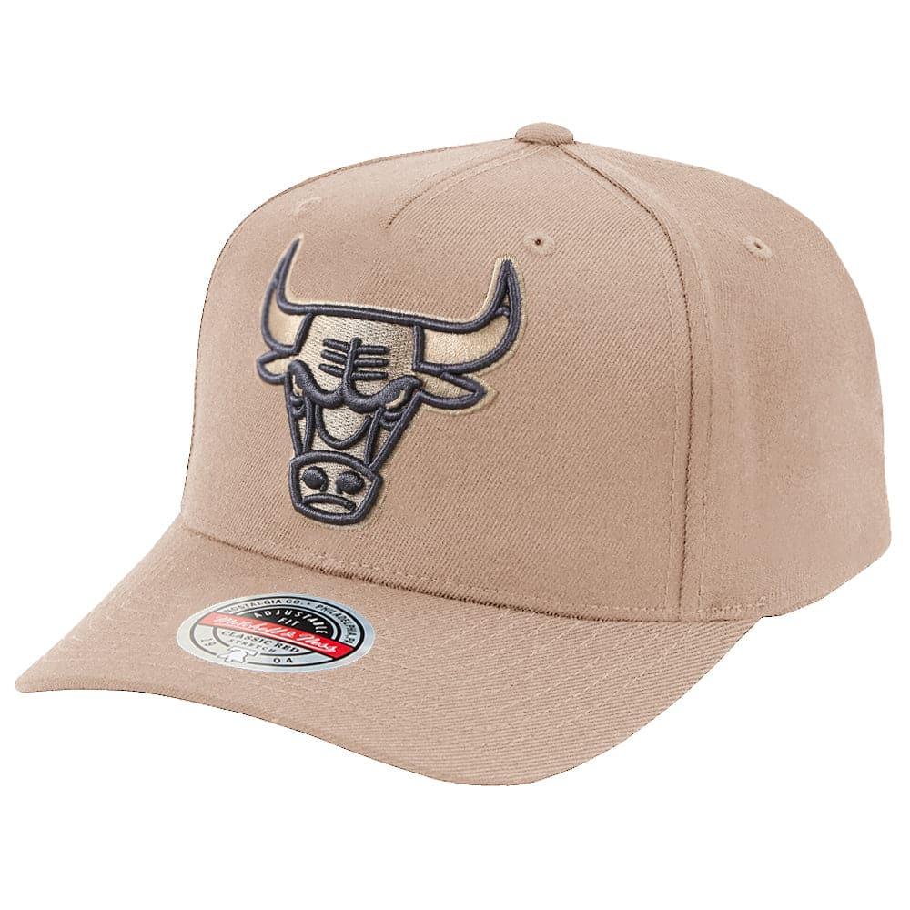Mitchell And Ness Caps Chicago Bulls Mitchell & Ness NBA Diamond One Curve Snapback Hat - Clay