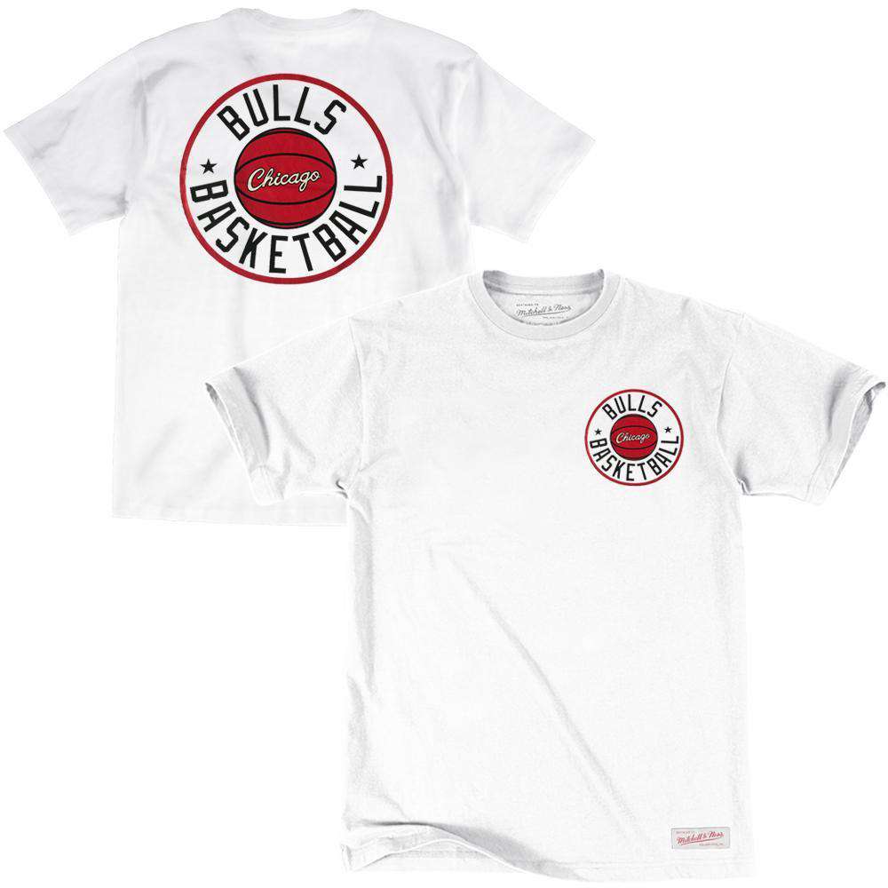 Mitchell And Ness T-Shirts Chicago Bulls Mitchell & Ness NBA Full Circle T-Shirt - White
