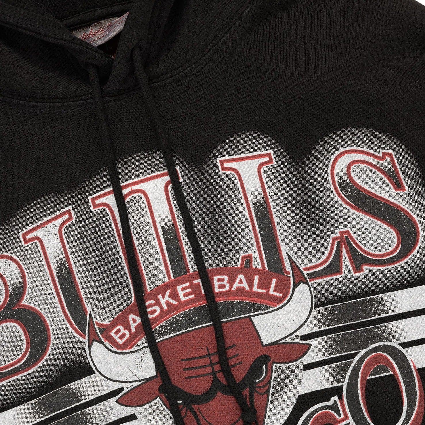 Mitchell And Ness Jumpers Chicago Bulls Mitchell & Ness NBA Glow Vintage Hoodie Jumper - Faded Black