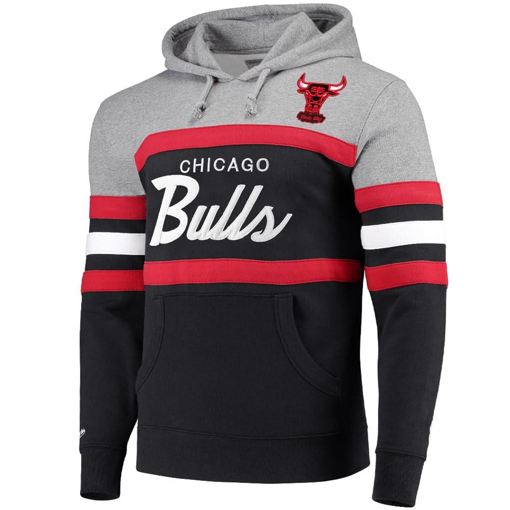 Mitchell And Ness Jumpers Chicago Bulls Mitchell & Ness NBA Head Coach Premium Hoodie Jumper - Black