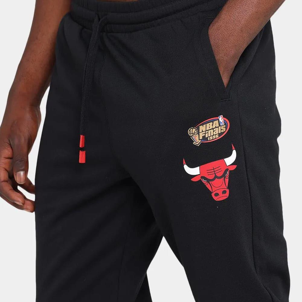 Mitchell And Ness Pants Chicago Bulls Mitchell & Ness NBA Hometown Fleece Jogger Pants - Black
