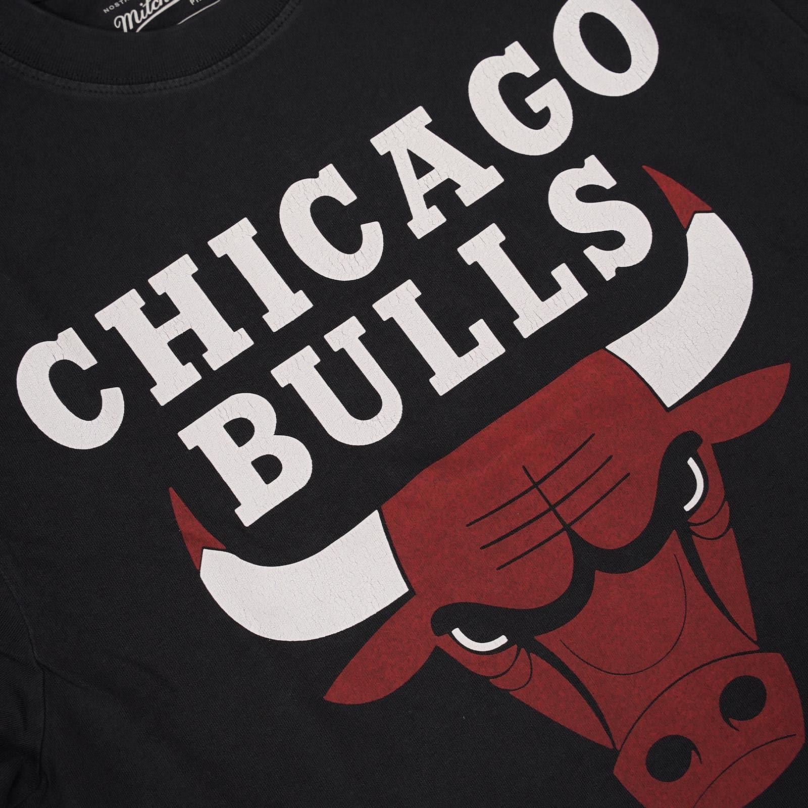 Mitchell And Ness T-Shirts Chicago Bulls Mitchell & Ness NBA HWC Back To Back Vintage T-Shirt - Faded Black