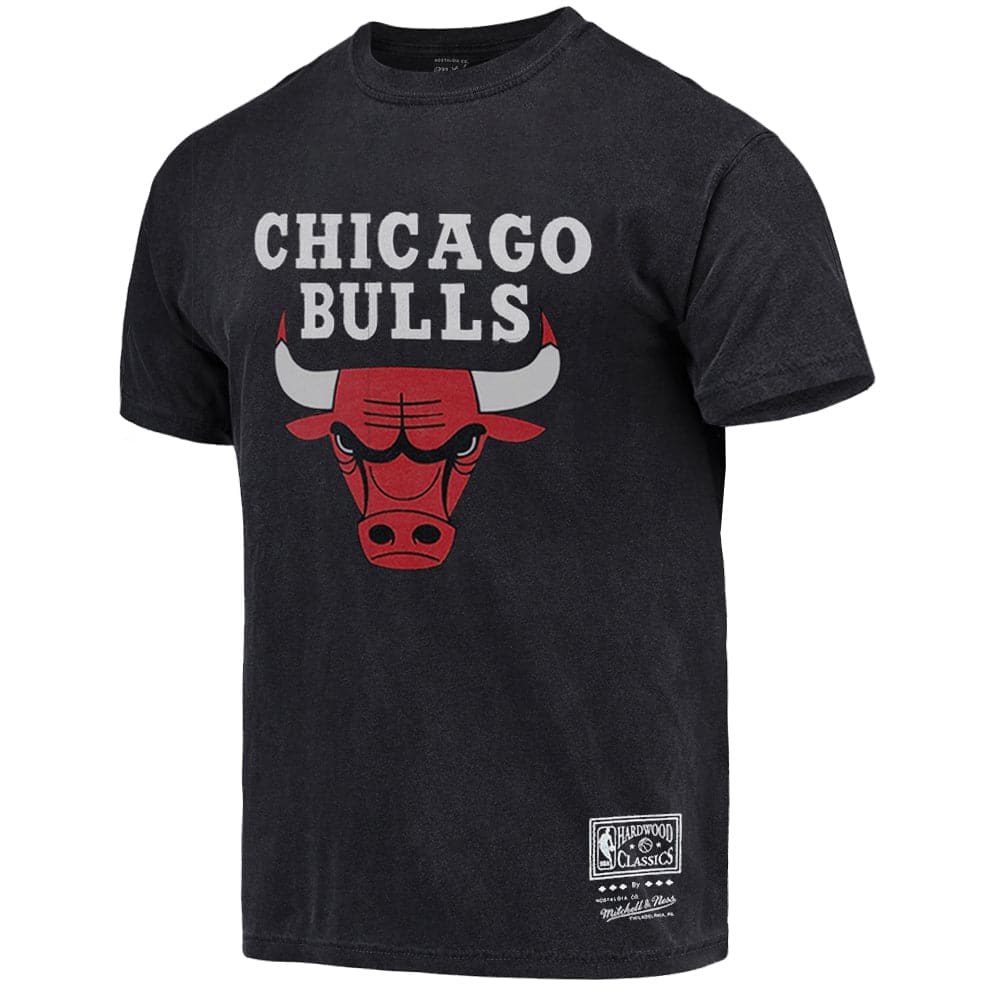 Mitchell And Ness T-Shirts Chicago Bulls Mitchell & Ness NBA HWC Back To Back Vintage T-Shirt - Faded Black