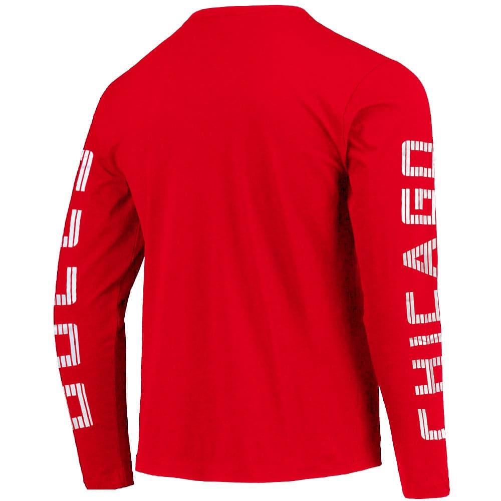 Mitchell And Ness T-Shirts Chicago Bulls Mitchell & Ness NBA HWC Outline Long Sleeve T-Shirt - Red