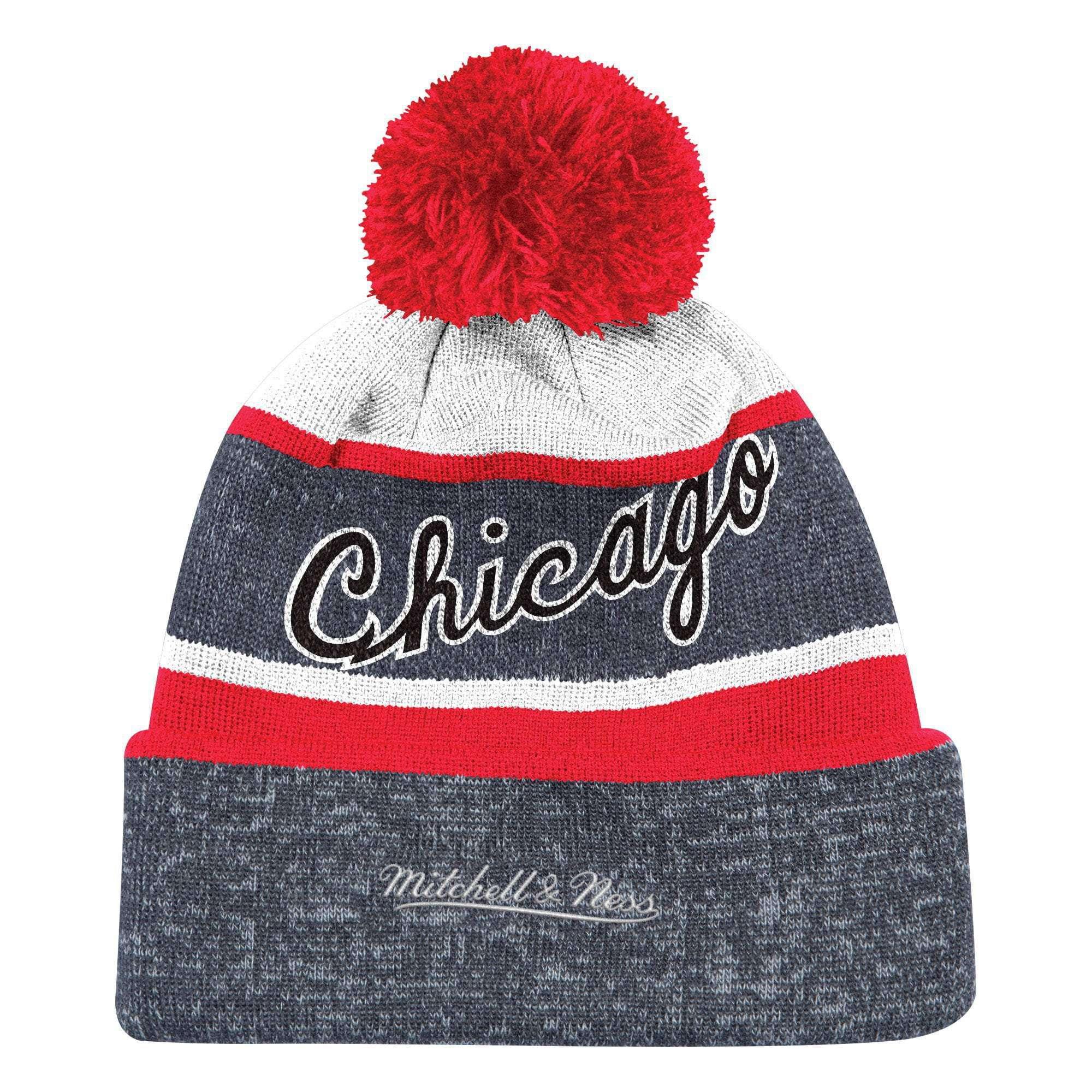 Mitchell And Ness Beanies Chicago Bulls Mitchell & Ness NBA HWC TPU Stripe Knit Beanie