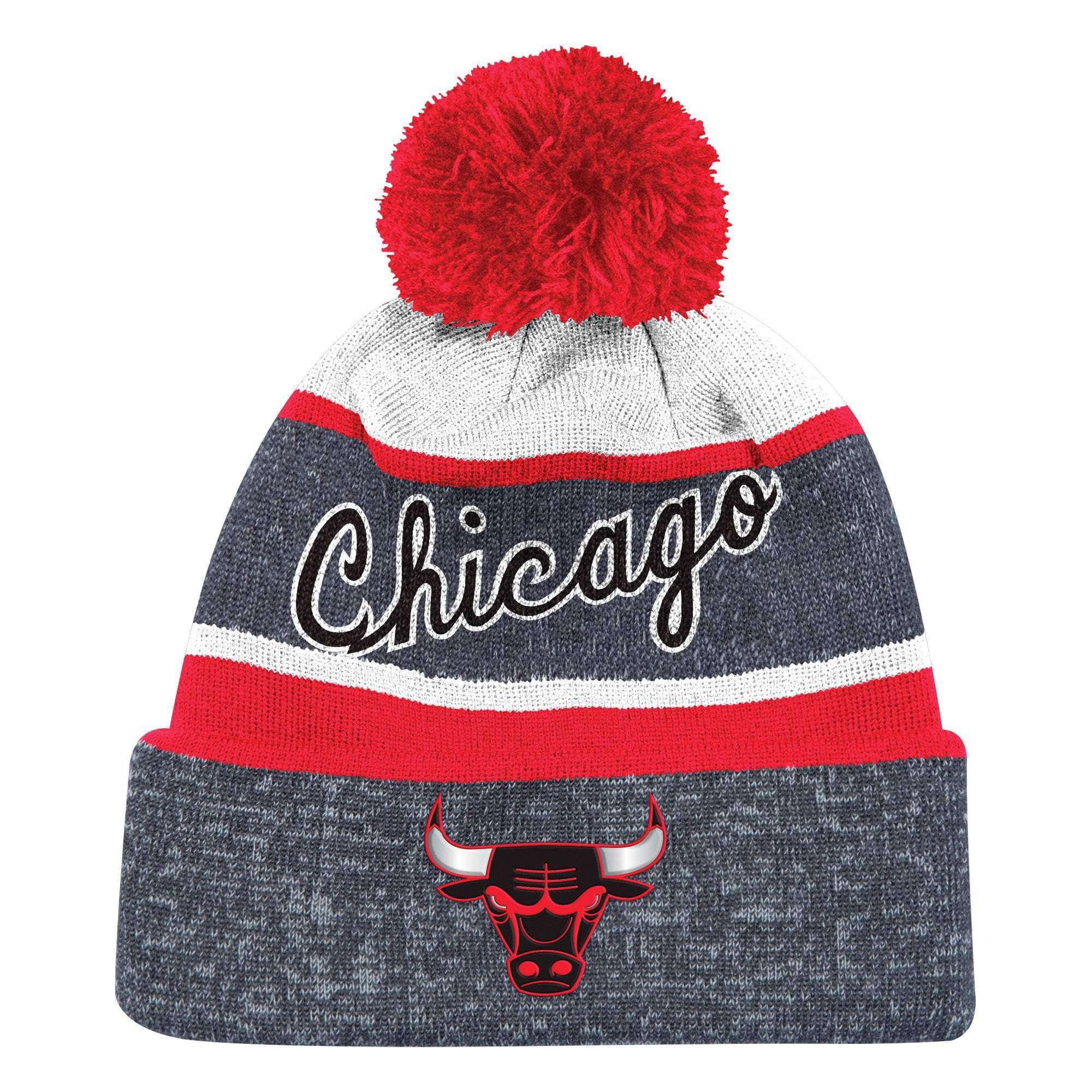 Mitchell And Ness Beanies Chicago Bulls Mitchell & Ness NBA HWC TPU Stripe Knit Beanie