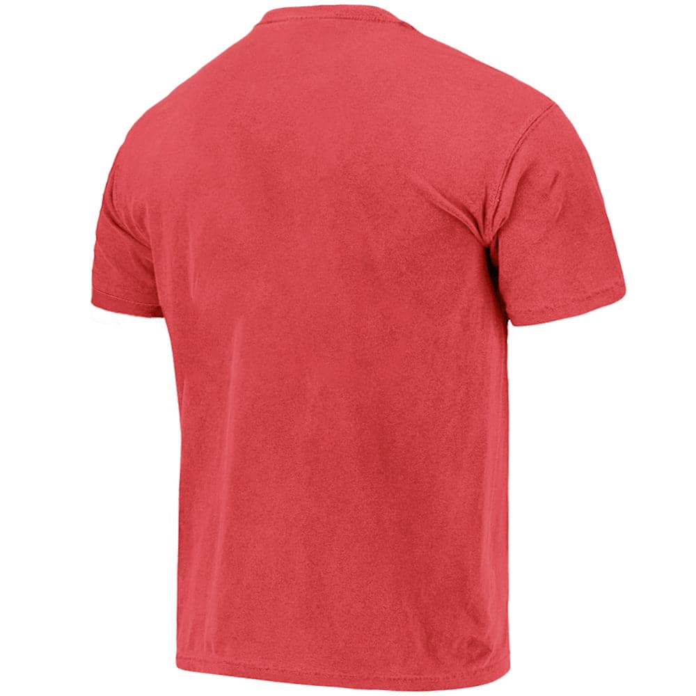 Mitchell And Ness T-Shirts Chicago Bulls Mitchell & Ness NBA Incline Stack Vintage T-Shirt - Faded Red