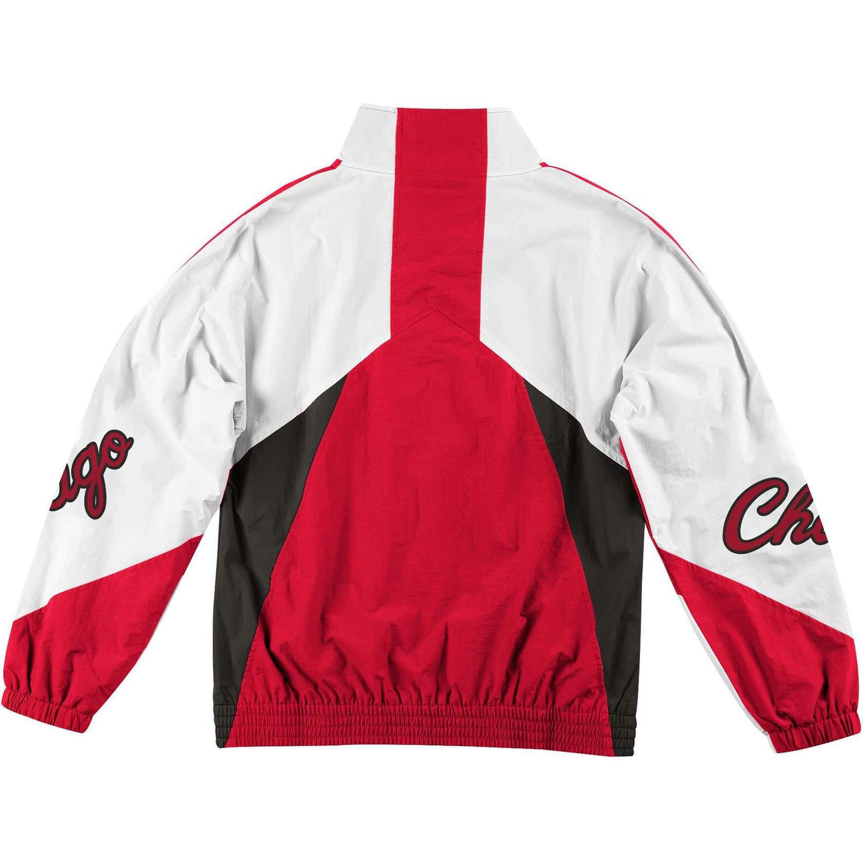 Mitchell And Ness Jackets Chicago Bulls Mitchell & Ness NBA Midseason Windbreaker 2.0 Jacket - Red