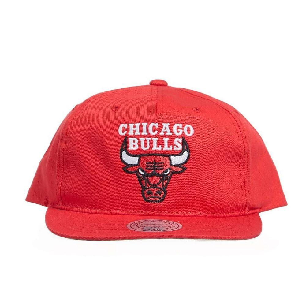 Mitchell And Ness Caps Chicago Bulls Mitchell & Ness NBA Stripes Deadstock Snapback Hat - Red