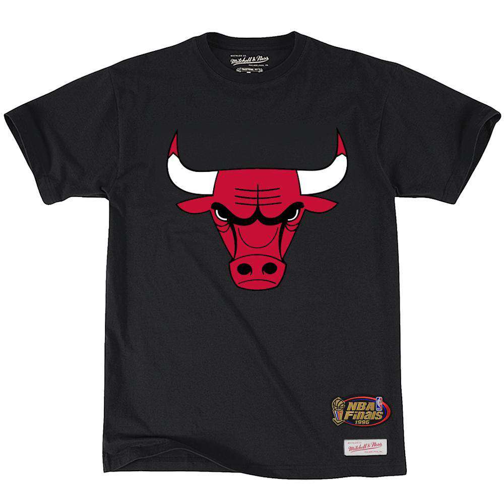 Mitchell And Ness T-Shirts Chicago Bulls Mitchell & Ness NBA Team Logo T-Shirt - Black