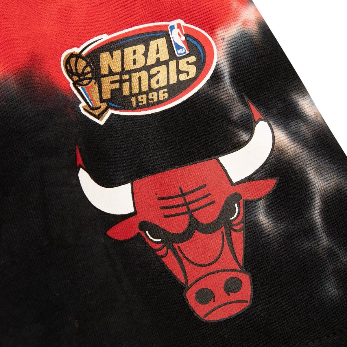 Mitchell And Ness Shorts Chicago Bulls Mitchell & Ness NBA Tie Dye Premium Terry Shorts - Red