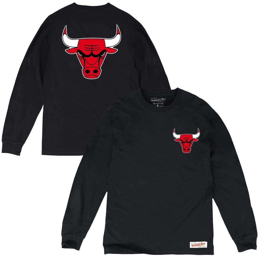 Mitchell And Ness Long Sleeve Tees XL Chicago Bulls Mitchell & Ness NBA Triple Double Long Sleeve T-Shirt - Black