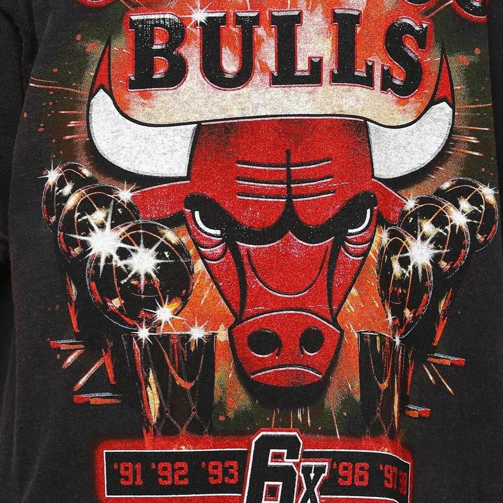 Mitchell And Ness T-Shirts Chicago Bulls Mitchell & Ness NBA Vintage 6X Champs T-Shirt - Black