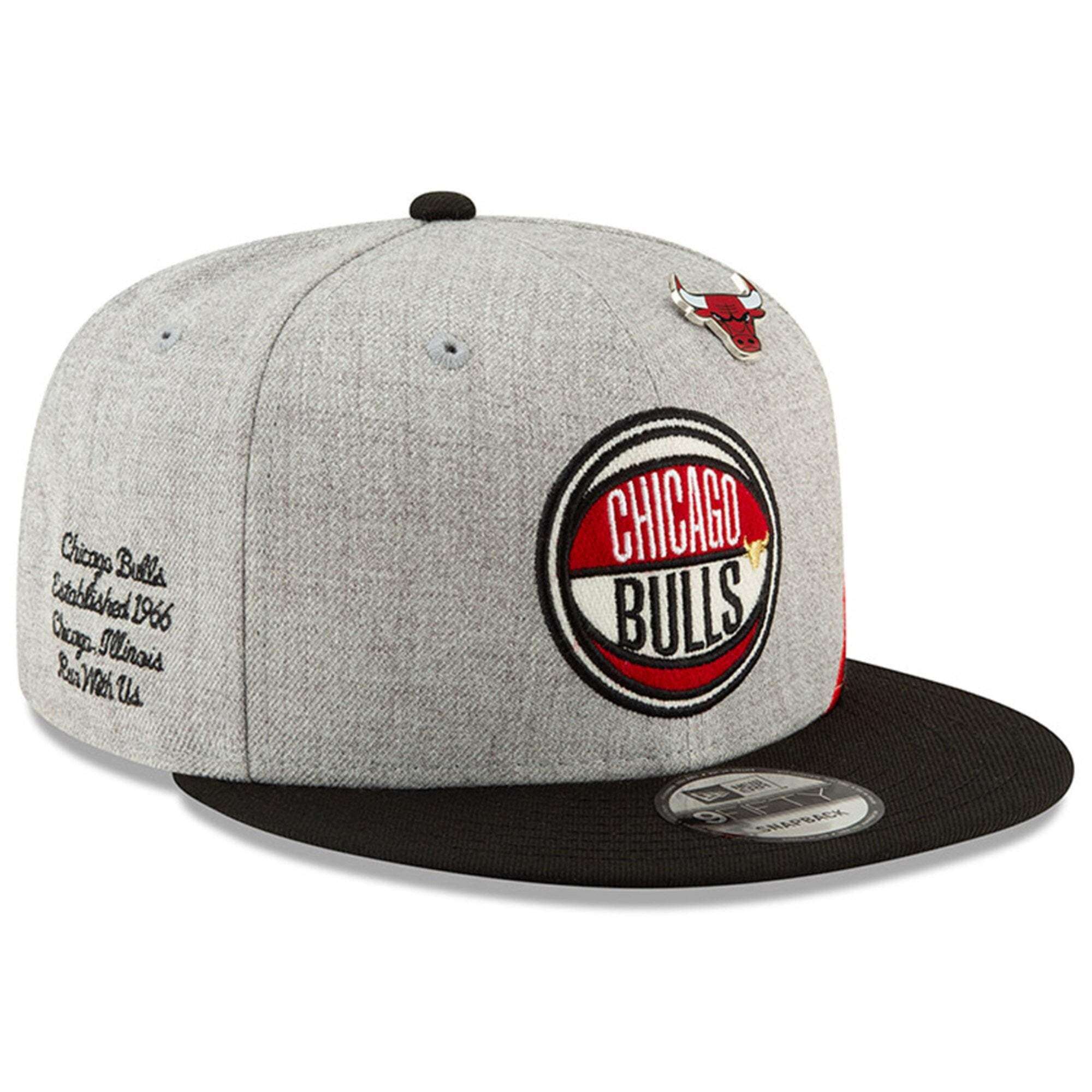 New Era Caps Chicago Bulls New Era 2019 NBA Draft 9FIFTY Snapback Hat - Heather
