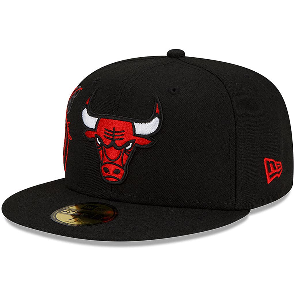 New Era Caps Chicago Bulls New Era NBA 21-22 Back Half 59FIFTY Fitted Hat - Black