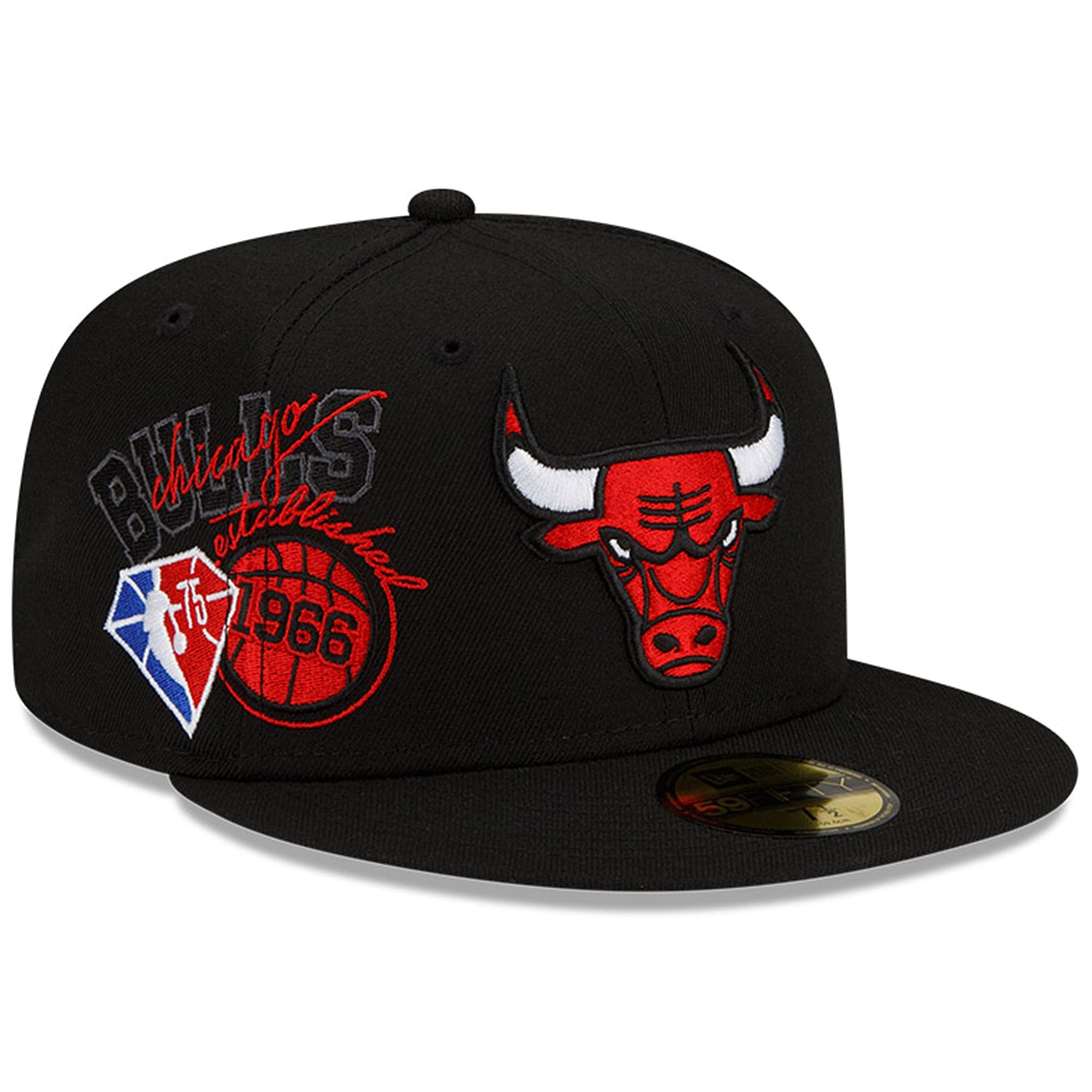 New Era Caps Chicago Bulls New Era NBA 21-22 Back Half 59FIFTY Fitted Hat - Black