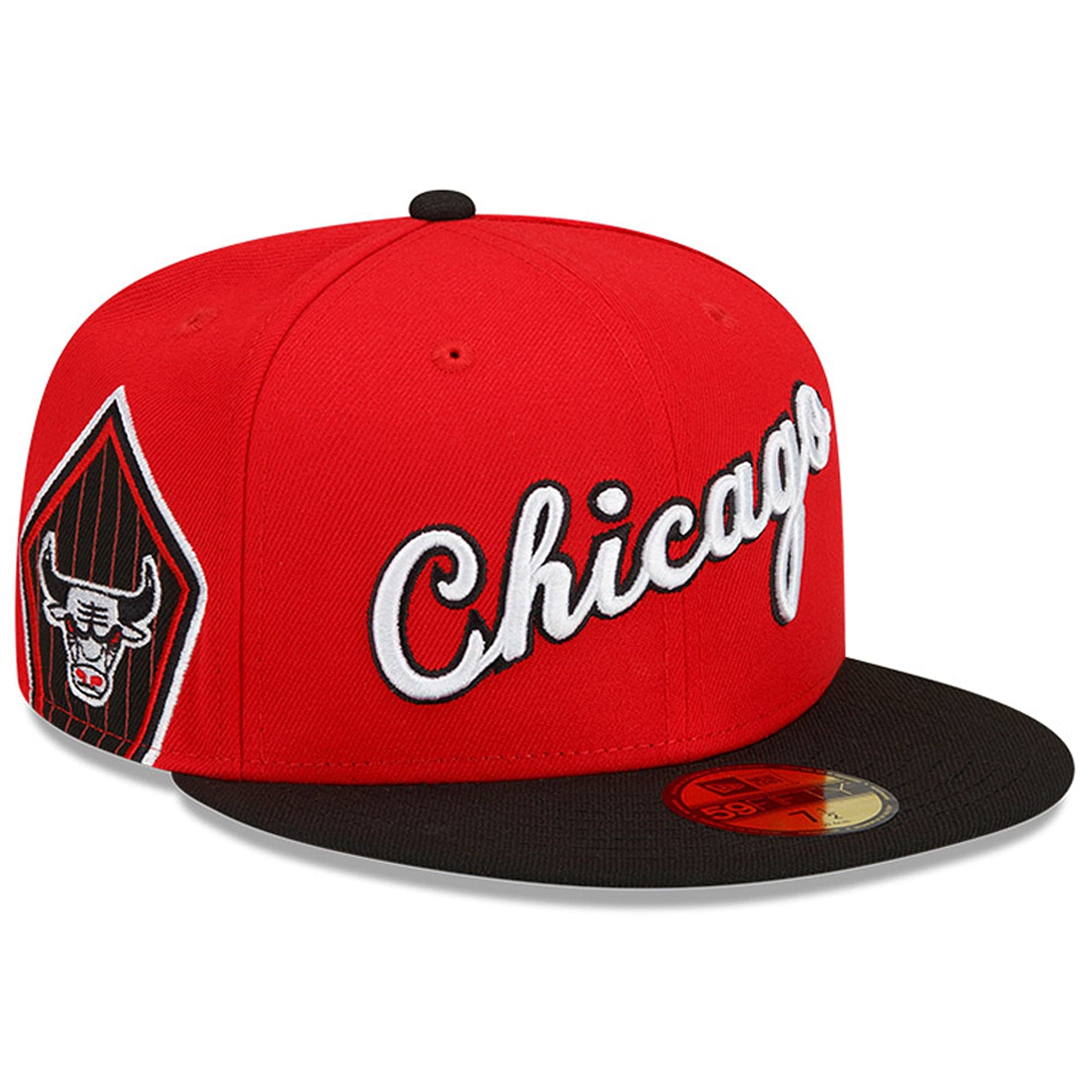 New Era Caps Chicago Bulls New Era NBA 21-22 City Edition 59FIFTY Fitted Hat - Red