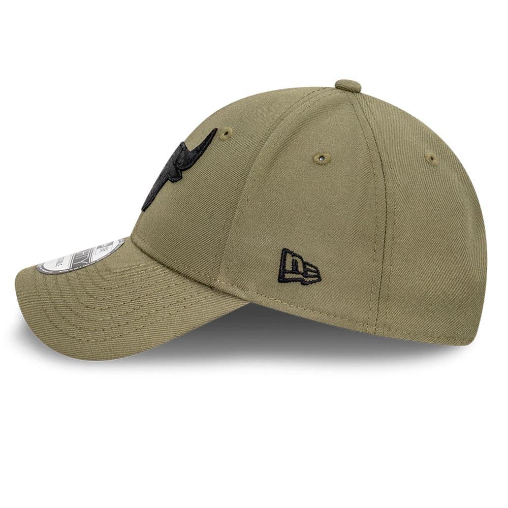 New Era Caps Chicago Bulls New Era NBA Black Tonal 9FORTY Snapback Curve Hat - Olive