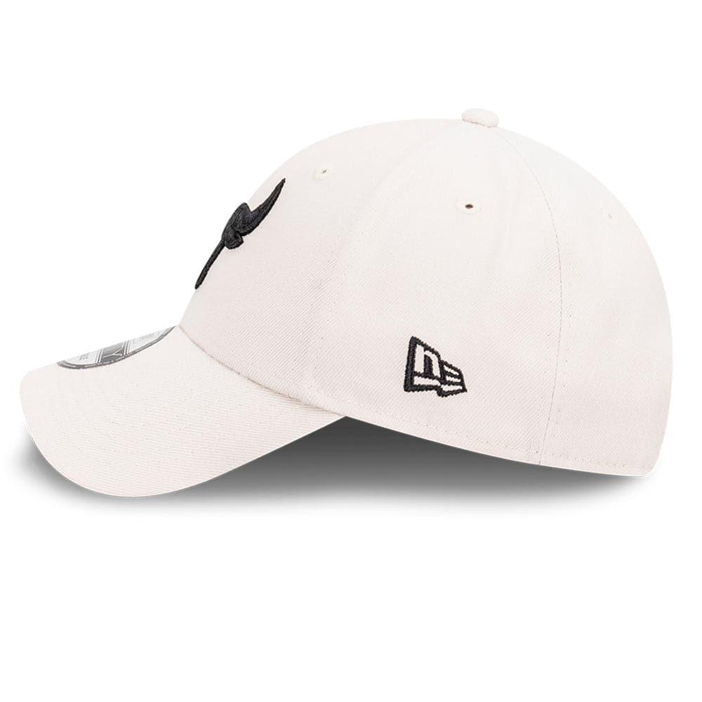 New Era Caps Chicago Bulls New Era NBA Black Tonal 9FORTY Snapback Curve Hat - Stone