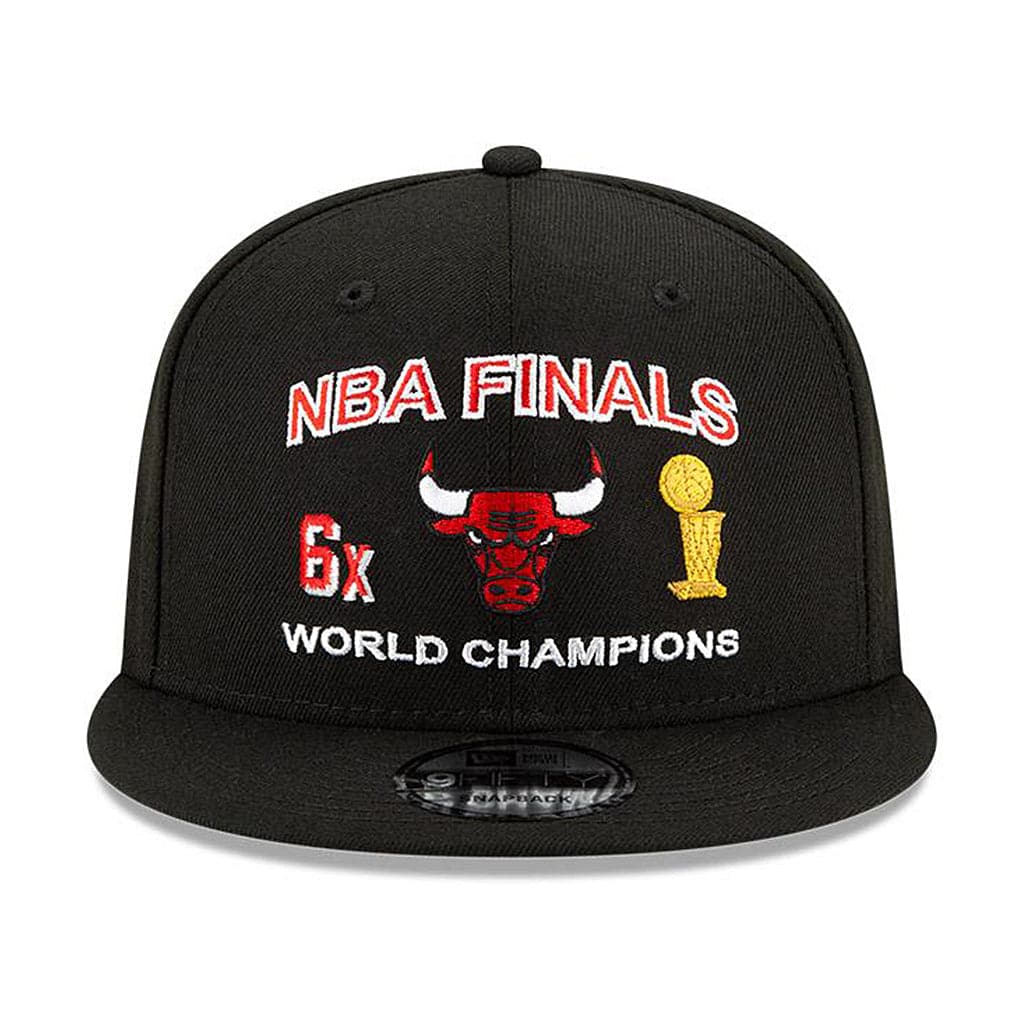 New Era Caps Chicago Bulls New Era NBA Champions Icon 9FIFTY Snapback Hat - Black