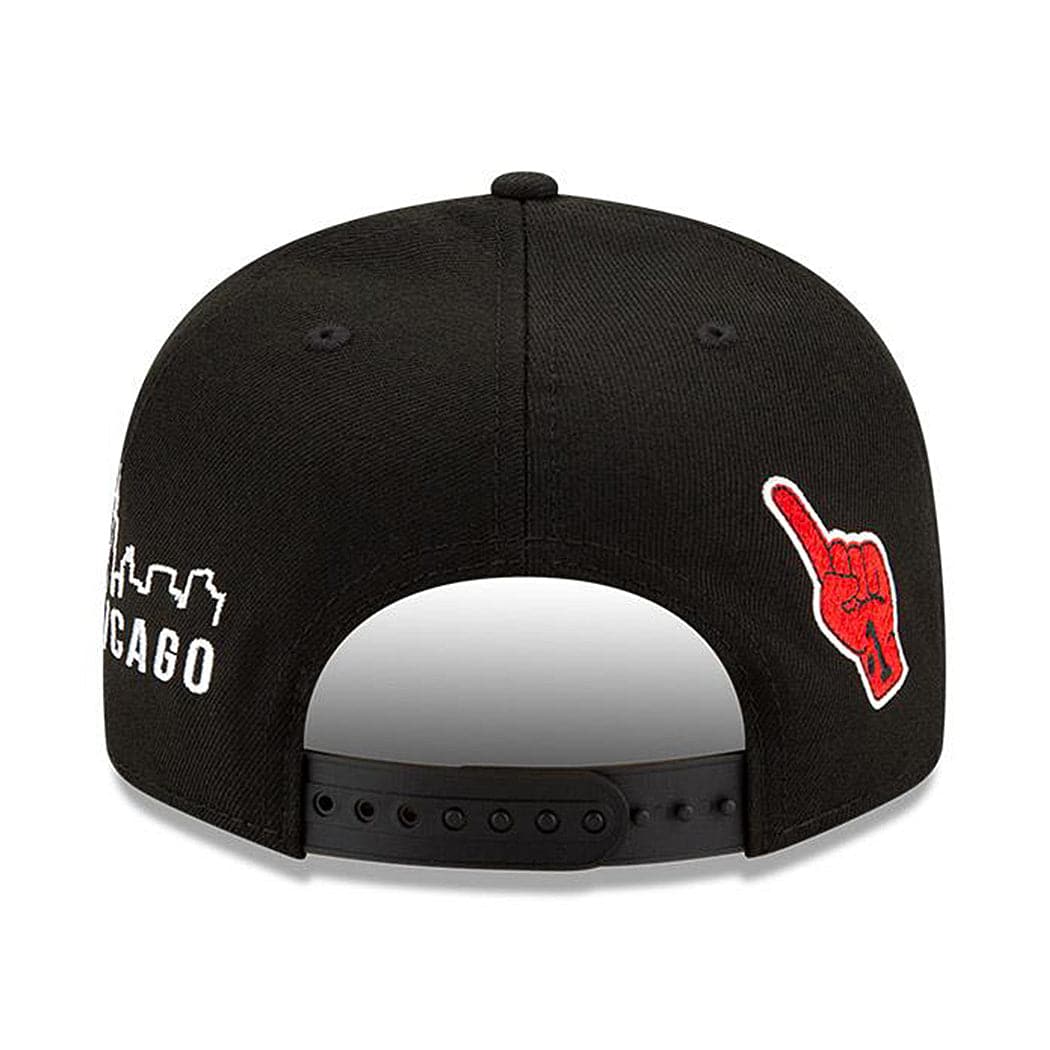 New Era Caps Chicago Bulls New Era NBA Champions Icon 9FIFTY Snapback Hat - Black