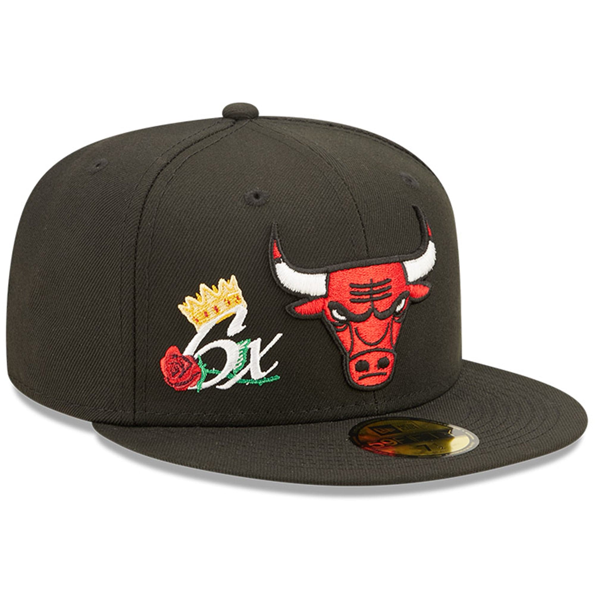 New Era Caps Chicago Bulls New Era NBA Crown Champs 59FIFTY Fitted Hat - Black