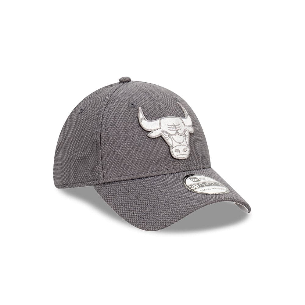 New Era Caps Chicago Bulls New Era NBA Graphite Diamond Era 39THIRTY Stretch Fit Hat - Grey
