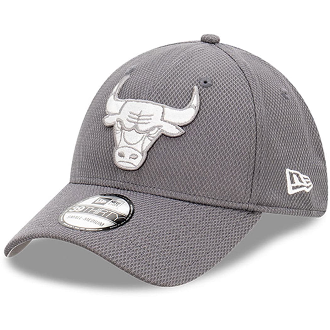 New Era Caps Chicago Bulls New Era NBA Graphite Diamond Era 39THIRTY Stretch Fit Hat - Grey