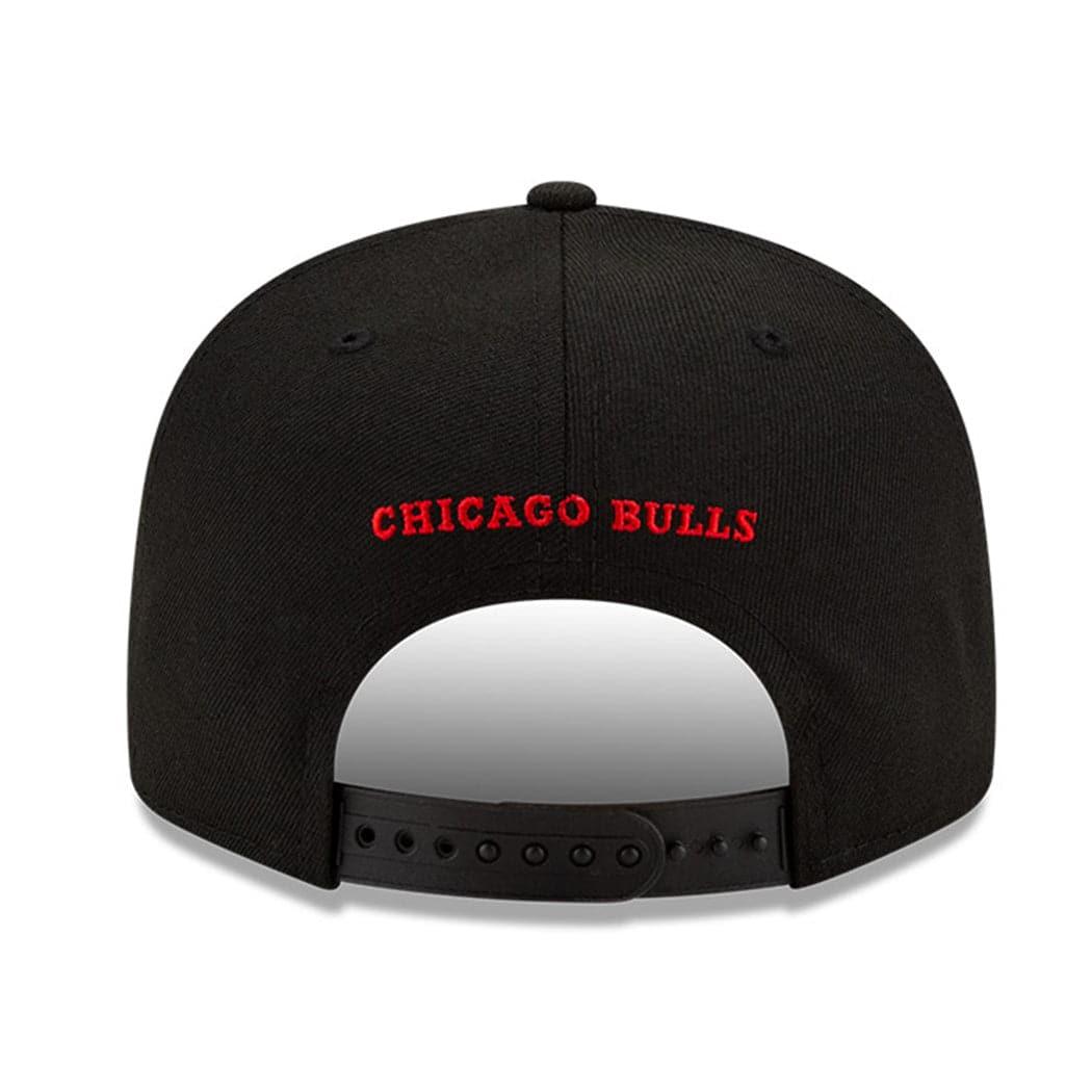 New Era Caps Chicago Bulls New Era NBA Ligature 9FIFTY Snapback Hat - Black