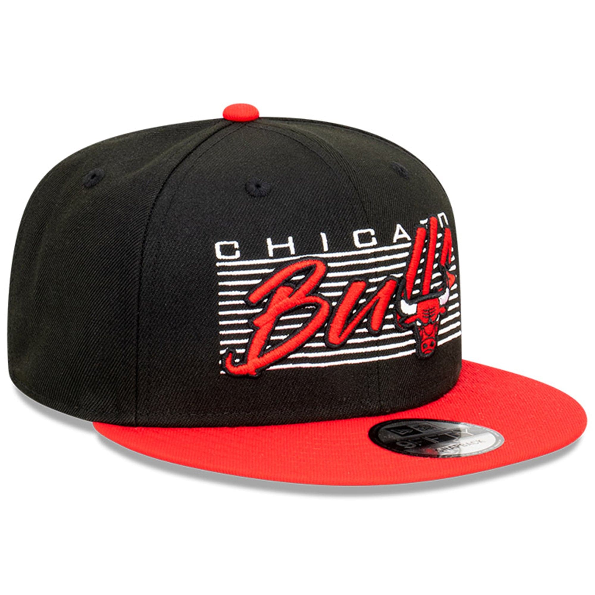 New Era Caps Chicago Bulls New Era NBA Retro Script 9FIFTY Snapback Hat - Black