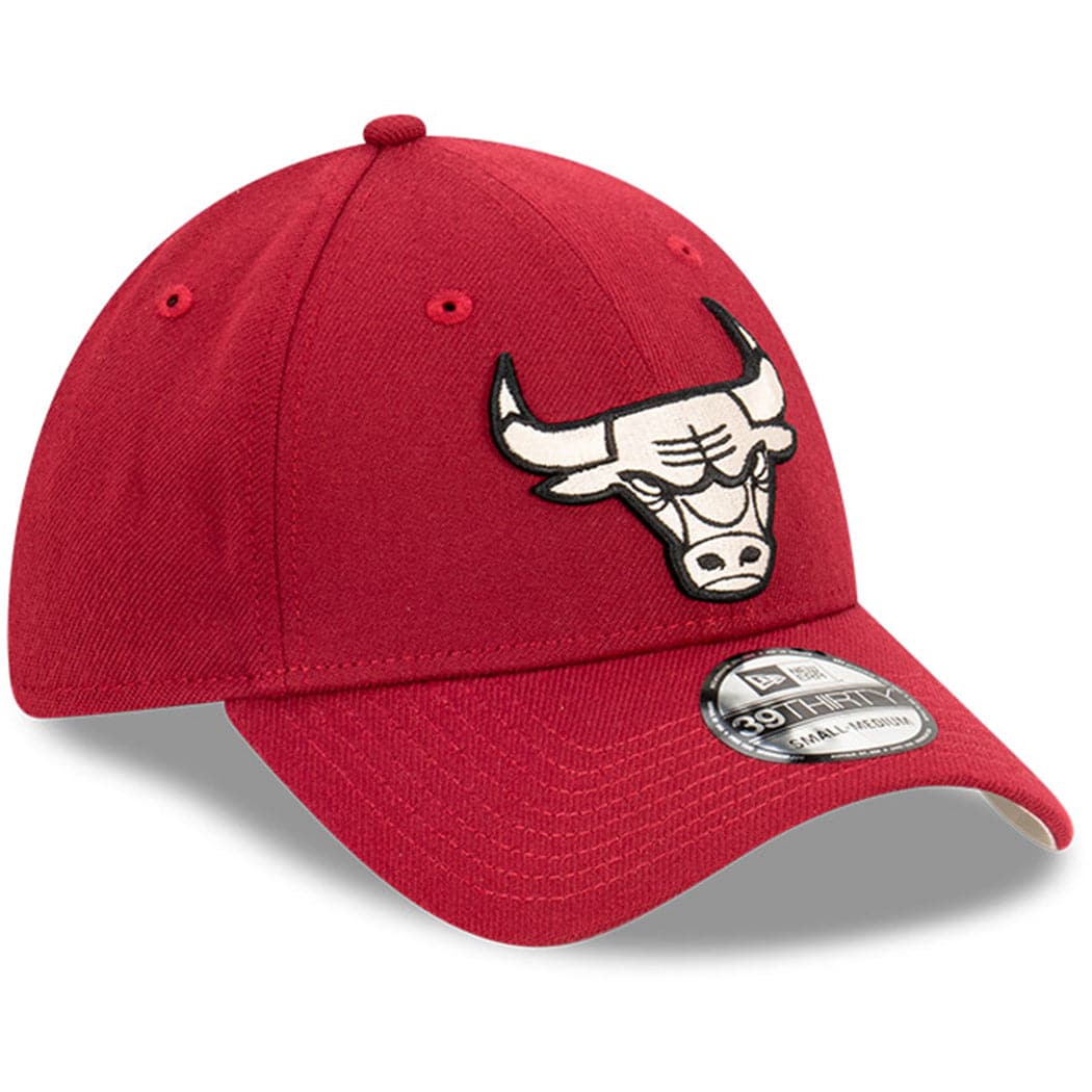 New Era Caps Chicago Bulls New Era NBA Stone Team 39THIRTY Stretch Fit Hat - Cardinal