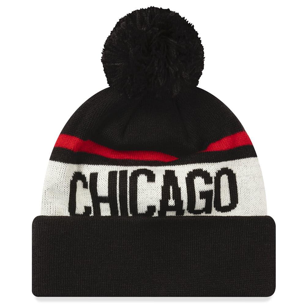 New Era Beanies Chicago Bulls New Era NBA Team Stone Stripe Knit Beanie - Black