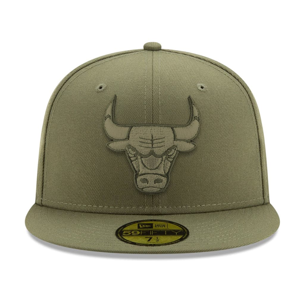 New Era Caps Chicago Bulls New Era NBA Team Tonal 59FIFTY Fitted Hat - Olive